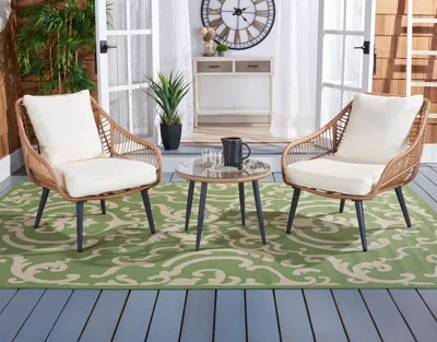 Safavieh Warlen 3pc Lounger Set In White
