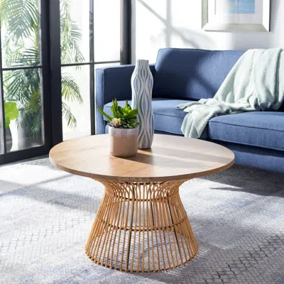 Safavieh Whent Round Coffee Table In Brown