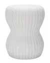 Safavieh White Hour Glass Garden Stool In White