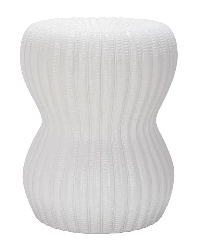 Safavieh White Hour Glass Garden Stool