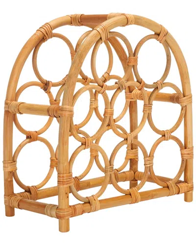 Safavieh Wilda Rattan Wine Rack In Brown