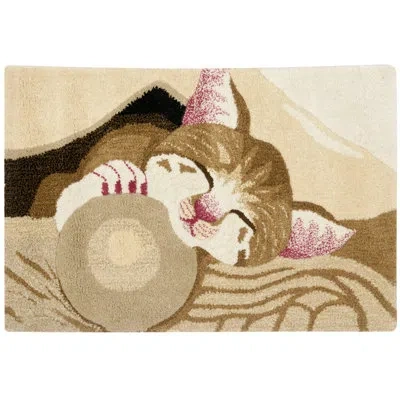 Safavieh Wilderness Hand Tufted Wool Abstract Rug In Tan;caramel
