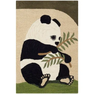 Safavieh Wilderness Hand Tufted Wool Animal Print Rug In Beige;green