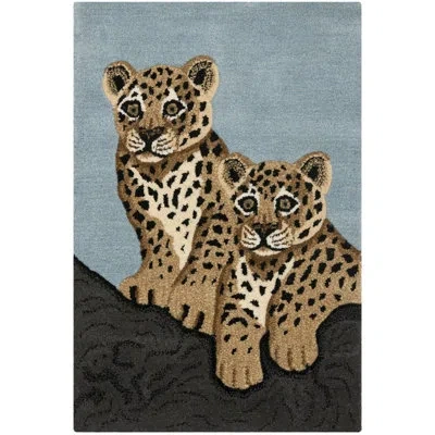 Safavieh Wilderness Hand Tufted Wool Animal Rug In Blue