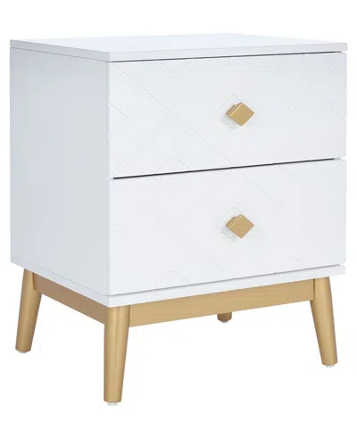 Safavieh Wilfred 2 Drawer Patterned Nst In White