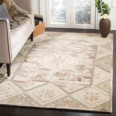Safavieh Wyndam Area Rug, Ivory / Grey Traditional Style
