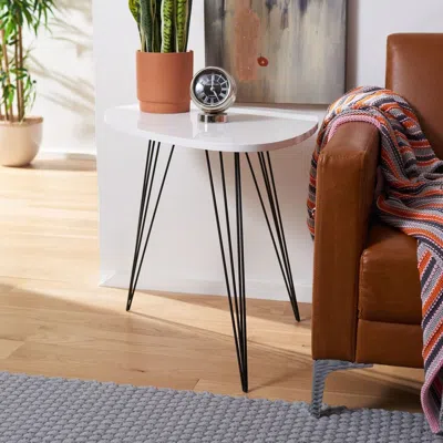 Safavieh Wynton Retro Mid Century Lacquer End Table In Black