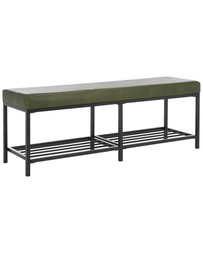 Safavieh Yomi 2-rail Shelf Bench In Green