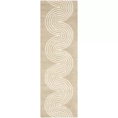 Safavieh Zachariah Geometric Hand Tufted Wool Rug In Nude