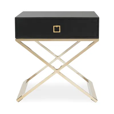 Safavieh Zarina Modern Cross Leg End Table In Black