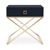 Safavieh Zarina Modern Cross Leg End Table In Navy