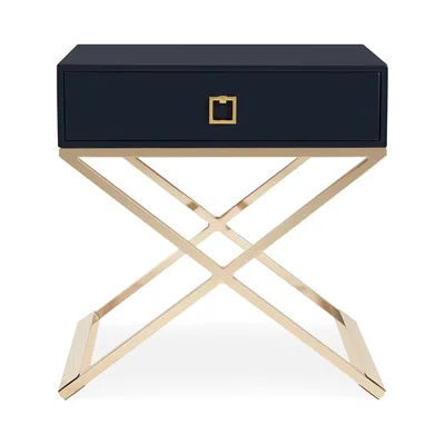 Safavieh Zarina Modern Cross Leg End Table In Navy