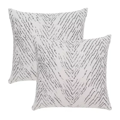 Safavieh Zecora 2 Pack Square Throw Pillow In White