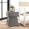 Safavieh Zen Indoor/outdoor Mushroom Modern Concrete 18.1-inch H Accent Table In Driftwood Gray