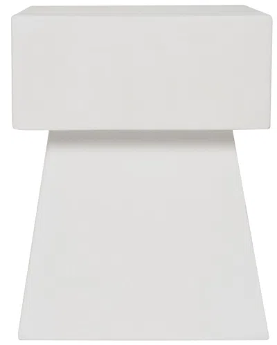 Safavieh Zen Indoor/outdoor Mushroom Modern Concrete 18.1-inch H Accent Table In White