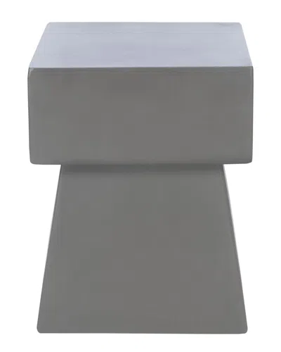 SAFAVIEH SAFAVIEH ZEN INDOOR/OUTDOOR MUSHROOM MODERN CONCRETE 18.1IN ACCENT TABLE
