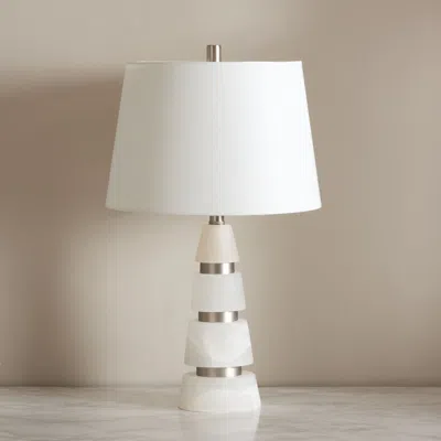 Safavieh Zhang Alabaster Table Lamp In Silver