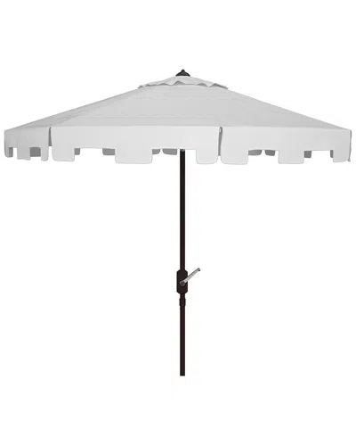 Safavieh Zimmerman 11ft Round Market Umbrella In White