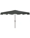 Safavieh Zimmerman 6.5x10 Rect Umbrella In Black