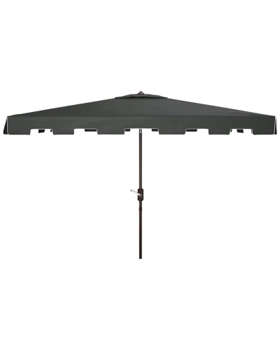 Safavieh Zimmerman 6.5x10 Rect Umbrella In Black