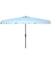 Safavieh Zimmerman 6.5x10 Rect Umbrella In Blue