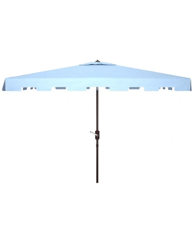 Safavieh Zimmerman 6.5x10 Rect Umbrella In Blue