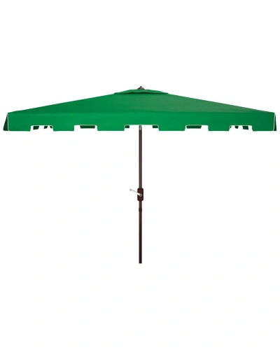 Safavieh Zimmerman 6.5x10 Rect Umbrella In Green