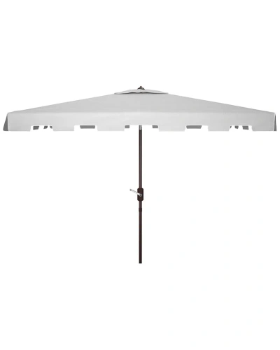 Safavieh Zimmerman 6.5x10 Rect Umbrella In Grey