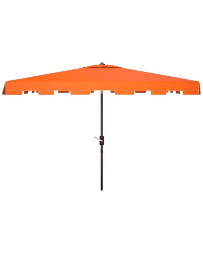 Safavieh Zimmerman 6.5x10 Rect Umbrella In Orange