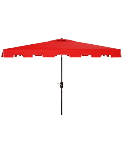Safavieh Zimmerman 6.5x10 Rect Umbrella In Red