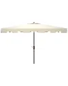 Safavieh Zimmerman 6.5 X 10 Ft Rect Market Umbrella In White