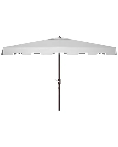 Safavieh Zimmerman 6.5x10 Rect Umbrella In Gray