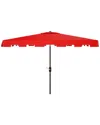 Safavieh Zimmerman 6.5x10 Rect Umbrella In Red