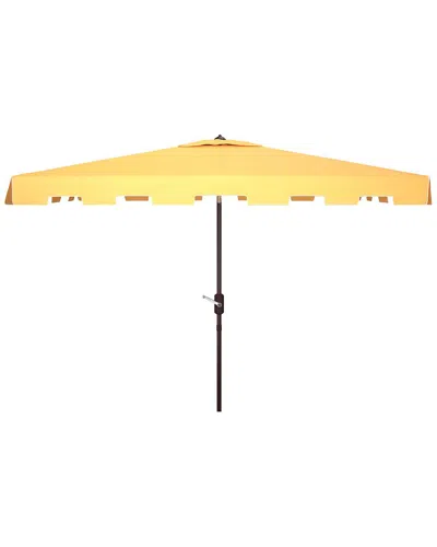 Safavieh Zimmerman 6.5x10 Rect Umbrella In Yellow