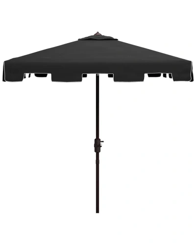Safavieh Indoor/outdoor Zimmerman 7.5' Square Umbrella In Black