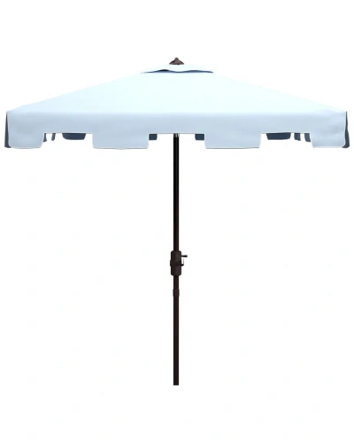 Safavieh Indoor/outdoor Zimmerman 7.5' Square Umbrella In Blue