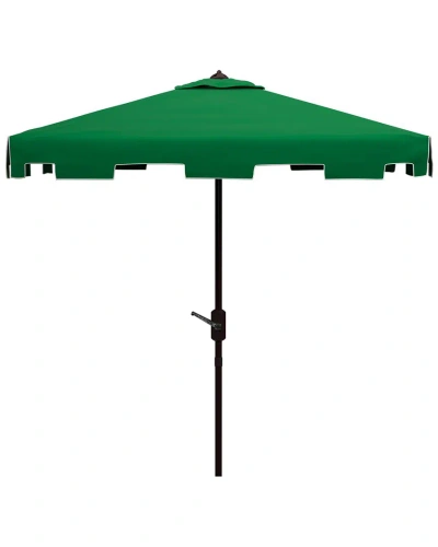 Safavieh Indoor/outdoor Zimmerman 7.5' Square Umbrella In Green