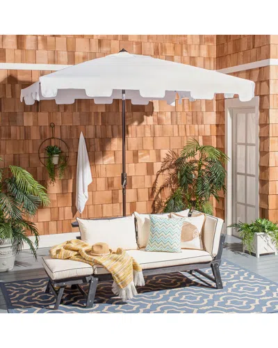 Safavieh Zimmerman 7.5 Ft Square Market Umbrella In White