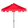 Safavieh Zimmerman 9 Ft Crank Market Umbrella In Red