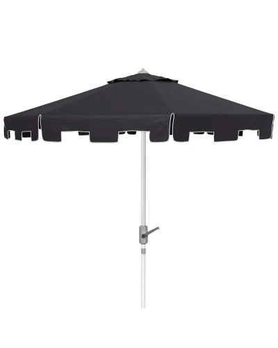Safavieh Zimmerman 9 Ft Market Umbrella In Black