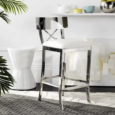 Safavieh Zoey Counter Stool In Metallic