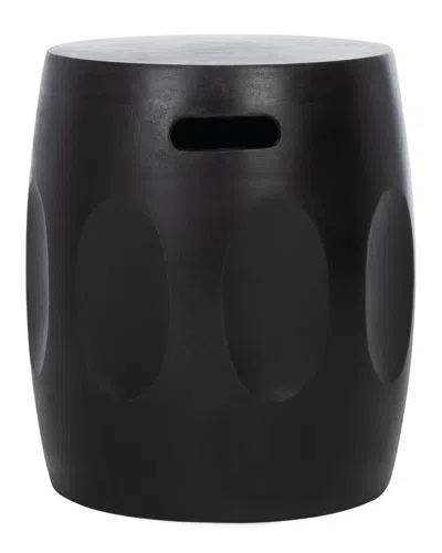 Safavieh Zuri Indoor/outdoor Accent Stool In Black