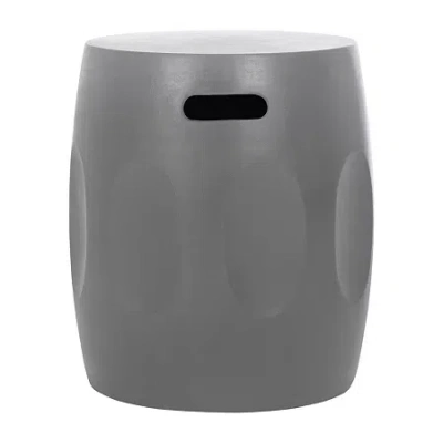 Safavieh Zuri Weather Resistant Cement Side Table In Gray