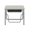 Safco Alphabetter 2.0 Height - Adjustable Student Desk With Book Box And Pendulum Bar 22"-30" - Gray
