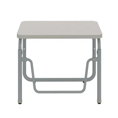 Safco Alphabetter 2.0 Height - Adjustable Student Desk With Pendulum Bar 22"-30" - Pebblegray