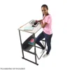 Safco Alphabetter Height-adjustable Desk, 36 X 24", Premium Or Dry Erase Top - Gray