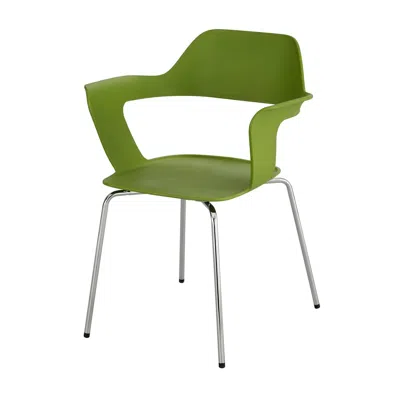 Safco Bandi Shell Stack Chair (qty. 2) Green In Black