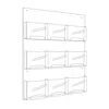 Safco Clear2c 9 Magazine Display - Clear