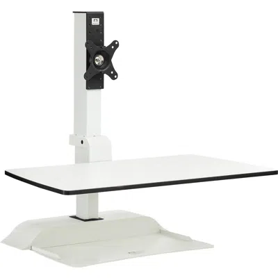 Safco Desktop Sit-stand Desk Riser - Up To 27" Screen Support - 25 Lb Load Capacity - 36" Height X 27.6" W In White