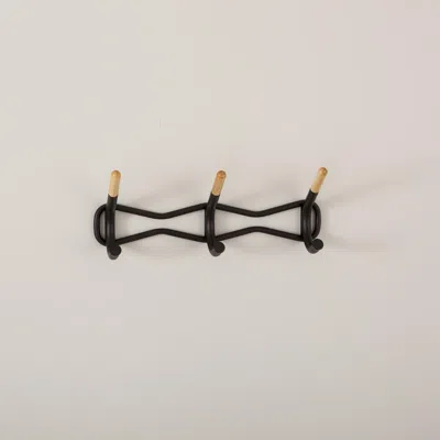 Safco Family Coat Wall Rack, 3 Hook, Black
